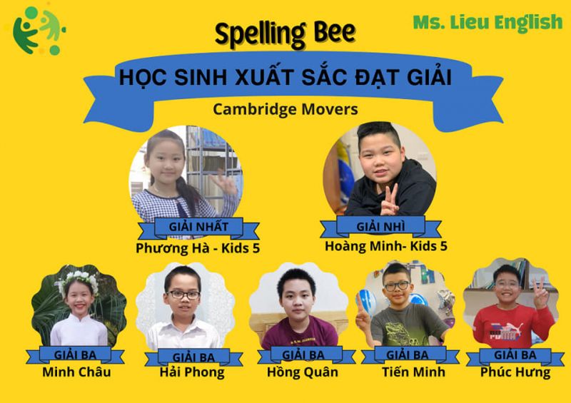 DANH SÁCH HỌC SINH ĐẠT GIẢI SPELLING BEE